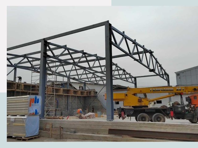 Строительство цехов в Дивногорске