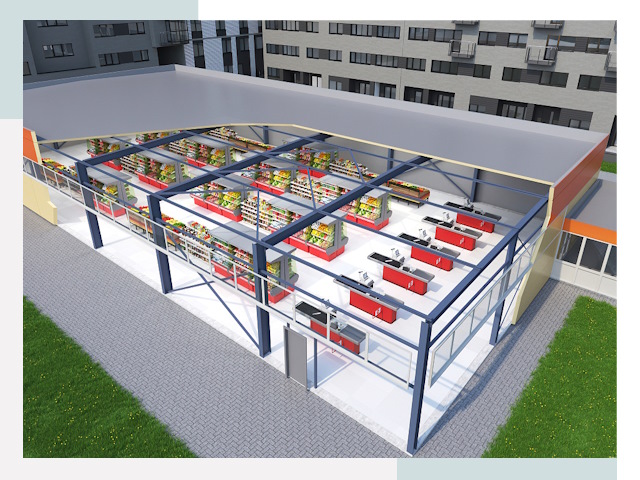 Строительство магазинов в Дивногорск от 607 руб. за м²