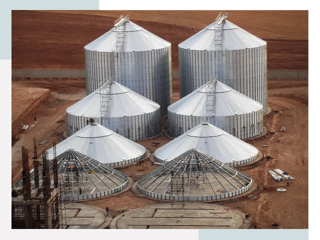 Строительство зерновых силосов в Дивногорске