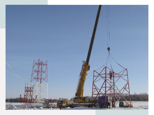 Монтаж вышек связи в Дивногорске