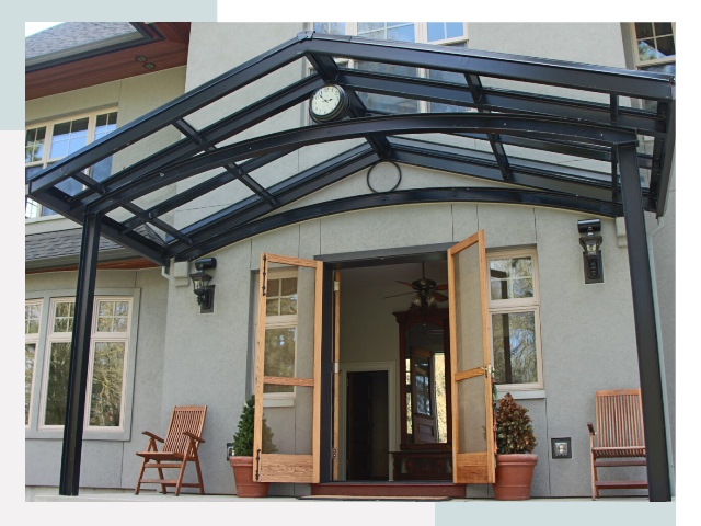 Козырьки металлические в Дивногорске