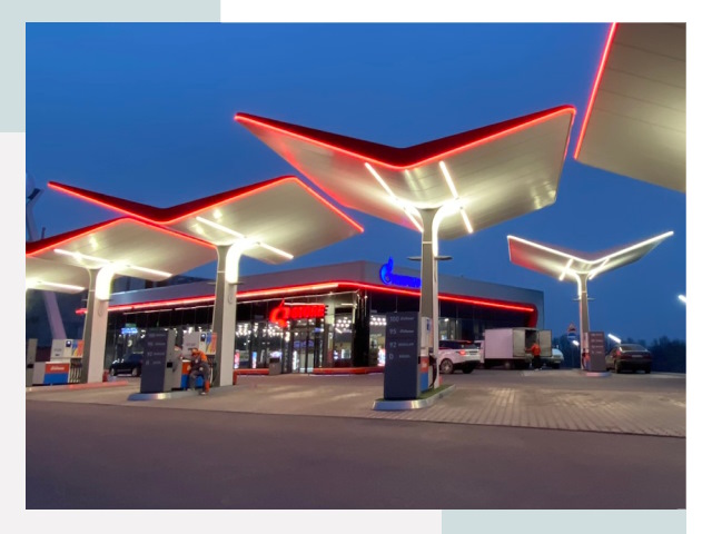 Навесы для АЗС в Дивногорске