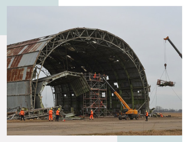 Демонтаж ангаров в Дивногорске